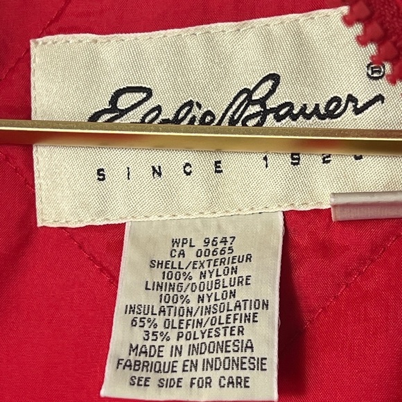 EUC Vintage Eddie Bauer 80’s/90’s Red Thinsulate 3M Coat Parka Jacket Size S - Picture 11 of 15